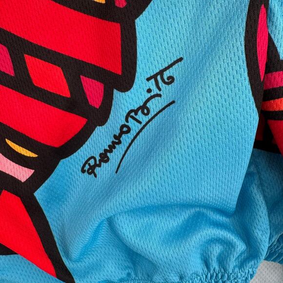 Pactimo Best Buddies Challenge Romero Britto Lobster Cycling Jersey Adult L Blue - Picture 4 of 9